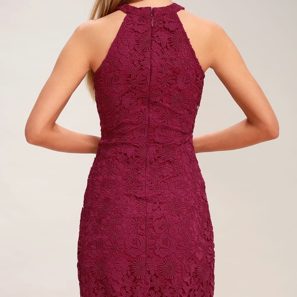 Lulus Love Poem Magenta Lace Dress - Picture 2 of 6